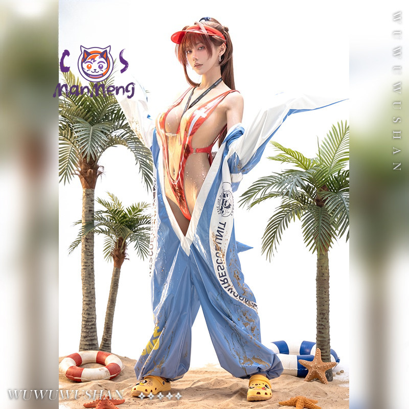 Anime Cosplay Jumpsuit - ชุดคอสเพลย์ชุดว่ายน้ำ Marciana NIKKE เทพีแห่งชัยชนะ ชุดบิกินี่จั๊มสูทพร้อมผ้าคลุมไหล่สำหรับผู้หญิง ดีไซน์เซ็กซี่ใหม่ล่าสุดสำหรับงานปาร์ตี้ฤดูร้อนและชายหาด