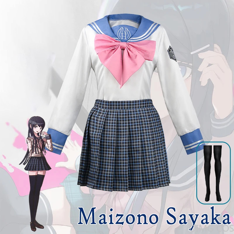Anime Cosplay Ladies - มาอิโซโนะ ซายากะคอสเพลย์เครื่องแต่งกายอะนิเมะซุปเปอร์ดังกันรอนปาชุดผู้หญิงสำหรับวันฮาโลวีน