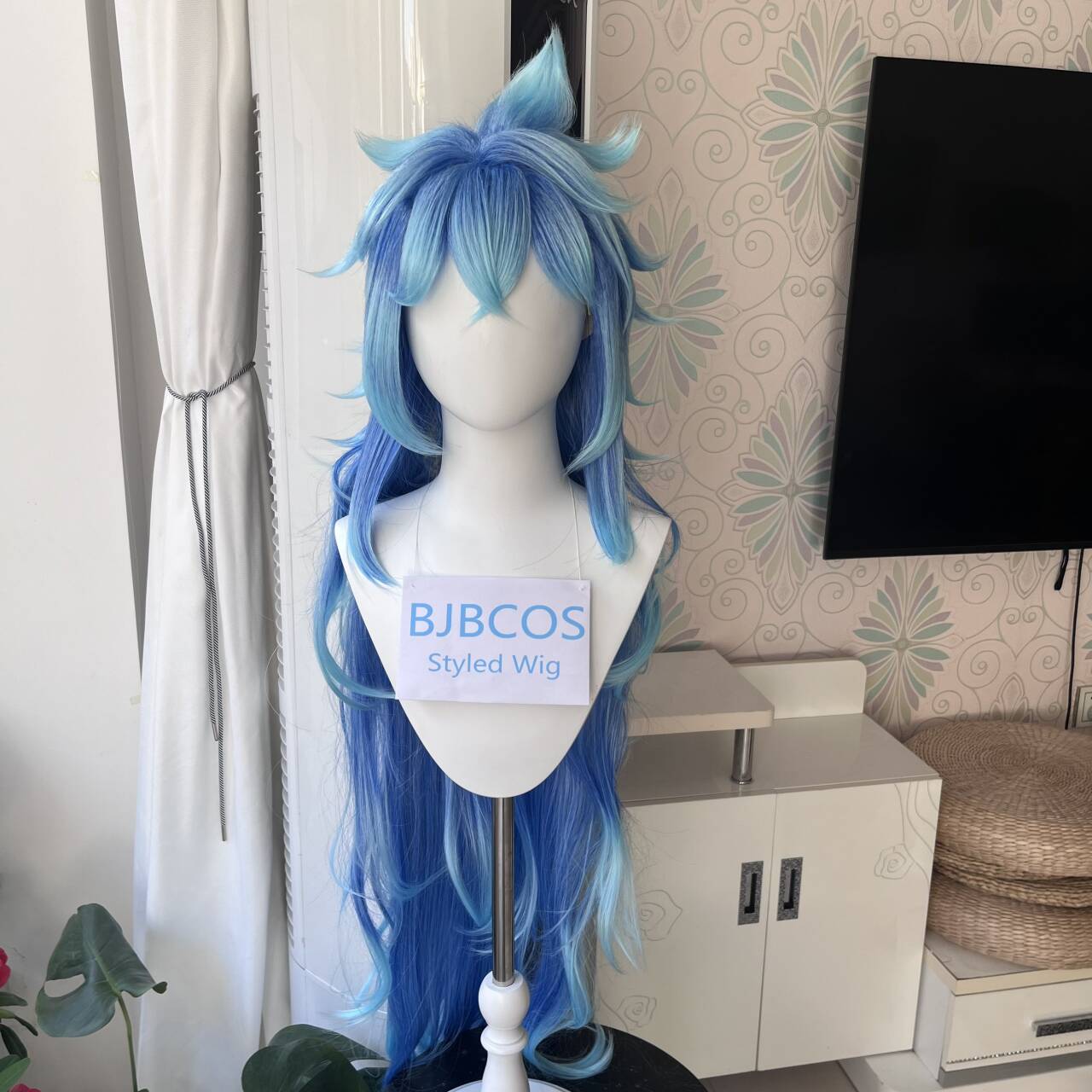 [วิกผมแฟชั่น]วิกผมคอสเพลย์ Idi - Anime Cosplay Blue Hair บทวิจารณ์และราคา