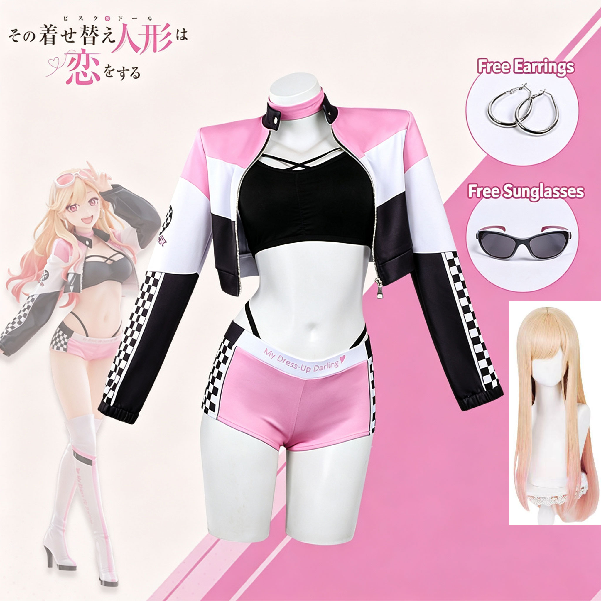 อะนิเมะมายเดรสอัพ ดาร์ลิ่ง วิก - Kitagawa Anime Cosplay บทวิจารณ์และราคา
